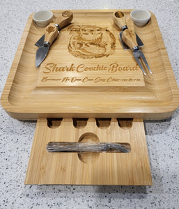 Shark Coochie Board with utensils